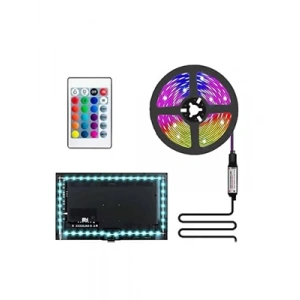 3E Grup - Cata Ct-4566 Uzaktan Kumandalı 3 Metre Rgb Usb Televizyon Şerit Led Seti