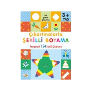3E Grup - Çıkartmalarla Şekilli Boyama - 3+ Yaş - 0-6 Yaş Yayınları