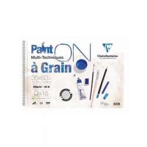 3E Grup - Clairefontaine 35x50 Sulu Boya Defteri 200 Gr 15yp 966250