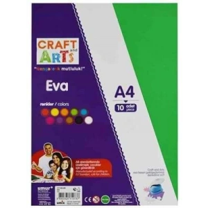 3E Grup - Craft And Arts A4 Eva 10lu Karışık Renk U1140