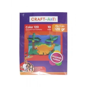 3E Grup - Craft Arts A4 120 Gr Çıtçıtlı Dosyalı Fon Kartonu 10 Renk