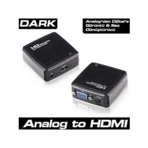 3E Grup - Dark Vga To Hdmı Dönüştürücü Siyah Dk-hd-avgaxhdmı2