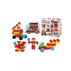 3E Grup - Dede 55 Parça Kaktüs Bloklar İtfaiye İstasyonu 03308