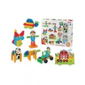 3E Grup - Dede 75 Parça Kaktüs Bloklar Çiftlik 03312