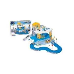 3E Grup - Dede İki Katlı Polis Garaj Seti Mega Pist 03348