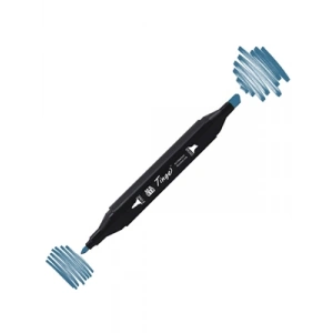 3E Grup - Del Rey Twin Çift Uçlu Marker Kalem B62 Marine Blue