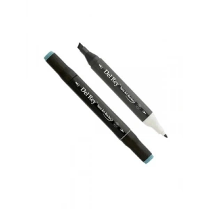 3E Grup - Del Rey Twin Çift Uçlu Marker Kalem Bg1 Blue Grey