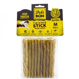 3E Grup - Delibon Deri Kalın Burgu Çubuk 50 Adet Natural