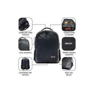 3E Grup - Dexım Dxbp12 Venio 15.6 Notebook Sırt Çantası Siyah