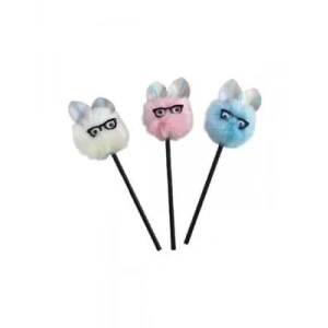 3E Grup - Dolphin Gözlüklü Tavşan Ponpon Başlıklı Kurşun Kalem Wp-1714