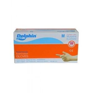 3E Grup - Dolphin Lateks Muayene Eldiveni Pudrasız Medium 100lü