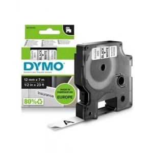 3E Grup - Dymo 12 Mmx7m Beyaz/siyah Şerit 45013