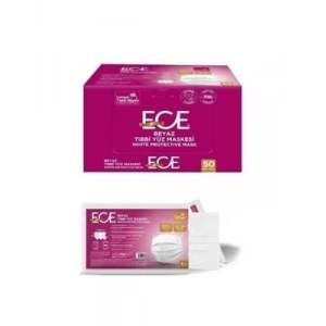 3E Grup - Ece Tıbbi Maske Tekli Ambalajlı Beyaz 485ece