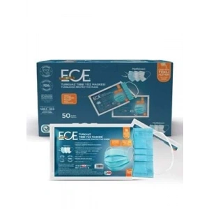 3E Grup - Ece Tıbbi Maske Tekli Ambalajlı Mavi Etz477