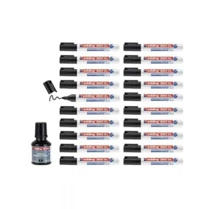 3E Grup - Edding 360xl Tahta Kalemi Siyah 20li (mürekkep Hediyeli) Ed360xlk2001