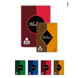 3E Grup - Elma A4 Karton Kapak Spiralli Bloknot Çizgili 60 Yp Mbh01-yez