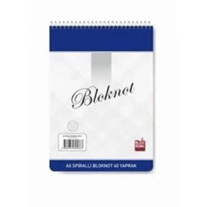 3E Grup - Elma A5 Karton Kapak Spiralli Bloknot Çizgisiz 40 Yp