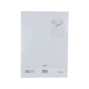 3E Grup - Elma A5 Kolej Yedek Çizgili Beyaz 50 Yp