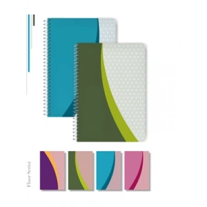 3E Grup - Elma Floor 17x24 Sert Kapak Spiralli Defter Çizgili 120 Yp Mbh01-yhe
