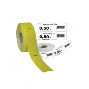 3E Grup - Ermet 100x38 Delikli Karton Raf Etiketi Sarı 350li