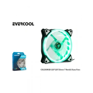 3E Grup - Evercool Cs1230rgb 12x12cm Rgb Ledli Kasa Fanı
