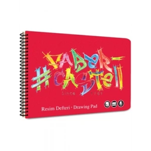 3E Grup - Faber Castell 25x35 Logo Karton Kapak Resim Defteri 15 Yp 5075000477