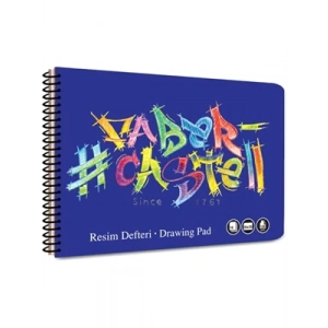 3E Grup - Faber Castell 35x50 Logo Karton Kapak Resim Defteri 15 Yp 5075000478
