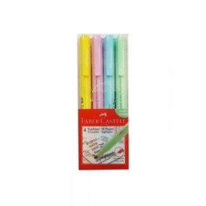 3E Grup - Faber Castell 38 Fosforlu Kalem 4 Lü Takım Pastel Renkler 5030158116000