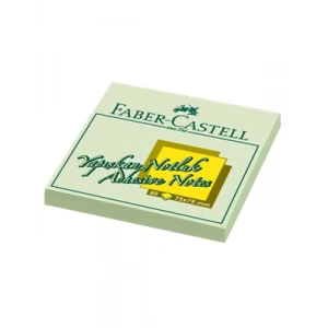 3E Grup - Faber Castell 75x75 Mm Yapışkanlı Not Kağıdı Yeşil Harmony 585404