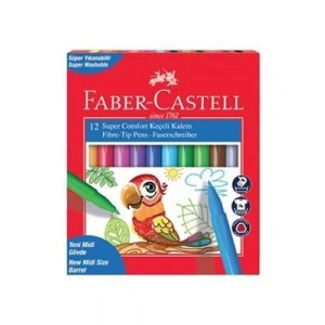 3E Grup - Faber Castell Comfort Keçeli Kalem ( Marker) 12 Renk 5062000009