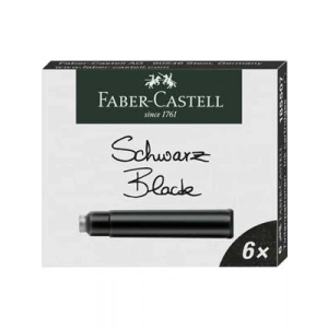 3E Grup - Faber Castell Dolma Kalem Kartuşu 6lı Siyah 185507