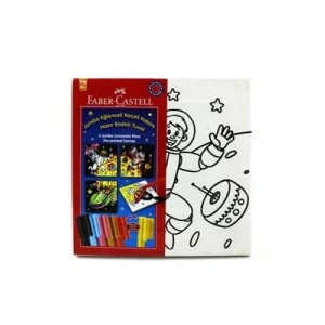 3E Grup - Faber Castell Jumbo Eğlenceli Keçeli Kalem+tuval 122155