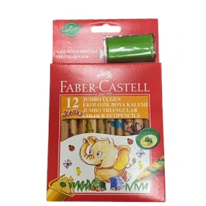 3E Grup - Faber Castell Jumbo Üçgen Boya Kalemi 12 Li