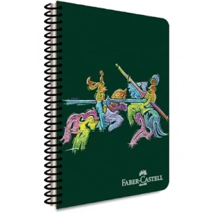 3E Grup - Faber Castell Knights Klasik A4 Pp Kapak Spiralli Defter Çizgili 120 Yp 5075000447