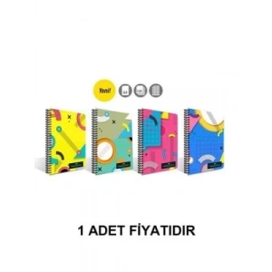 3E Grup - Faber Castell Pattern A4 Pp Kapak Spiralli Defter Kareli 100 Yp 5075000285