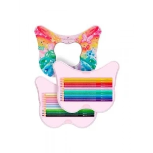 3E Grup - Faber Castell Sparkle Kelebek Kuruboya Kalemi 20 Li 201971