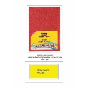 3E Grup - Ginza 24x34 Fon Kartonu Simli 7 Desen Çift Taraflı Gn- 281