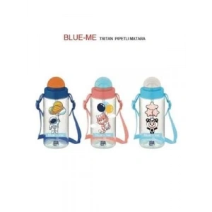 3E Grup - Gıpta 500 Cc Blue-me Tritan Desenli Pipetli Matara K750300
