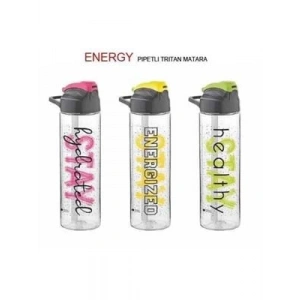 3E Grup - Gıpta 600 Ml Energy Tritan Desenli Pipetli Matara K752500-5001
