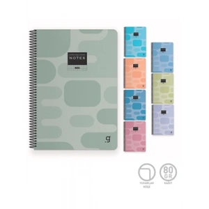 3E Grup - Gıpta Ex Notes A4 Pp Kapak Spiralli Defter Çizgili 80 Yp 6935