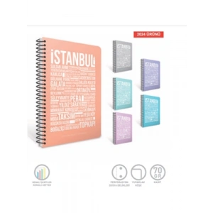 3E Grup - Gıpta İstanbul A4 Pp Kapak Spiralli Defter Kareli 100 Yp 7259
