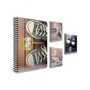 3E Grup - Gıpta Lıberte A6 Pp Kapak Spiralli Bloknot Kareli 80 Yp 1056