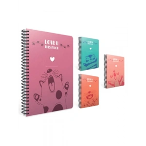 3E Grup - Gıpta Love U A4 Pp Kapak Spiralli Defter Kareli 100 Yp 7223