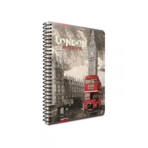 3E Grup - Gıpta Metropol A4 Sert Kapak Spiralli Defter Çizgili 100 Yp 2409