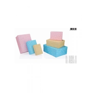 3E Grup - Gıpta Pastel Terazzo Dikdörtgen Hediye Kutusu No:4 Bx6924