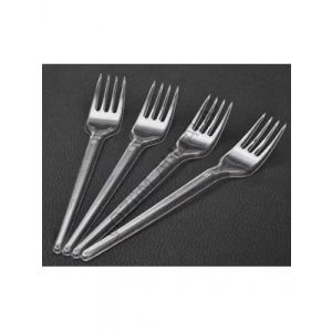 3E Grup - Gold Plastik Çatal Şeffaf 100lü