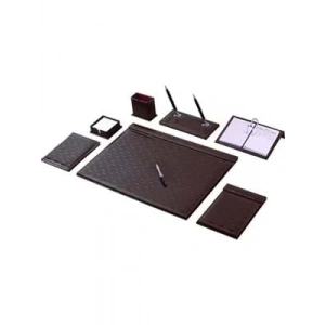 3E Grup - Gülpaş 10 Parça Suni Deri Hasır Sümen Takımı Kahverengi 253