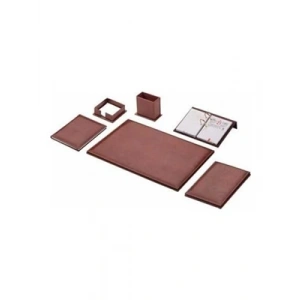 3E Grup - Gülpaş 6 Parça Suni Deri Klasik Sümen Takımı Kahverengi 288