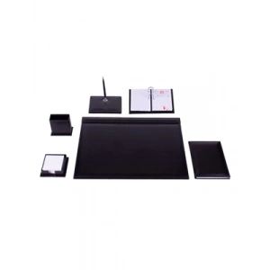 3E Grup - Gülpaş 7 Parça Suni Deri Klasik Sümen Takımı Siyah 910