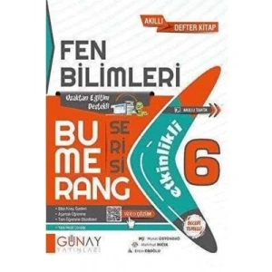 3E Grup - Günay Yay.- 6.sınıf Bumerang Fen Bilimleri Akıllı Defter Kitap 2324